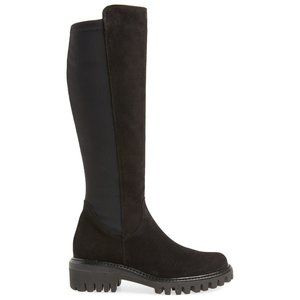 NWT $600 Paul Green Tuscan Water Resist TALL Boot SUEDE BLACK 8.5 RT 9 LT(TC35)